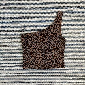 Reformation | One Shoulder Leopard Top